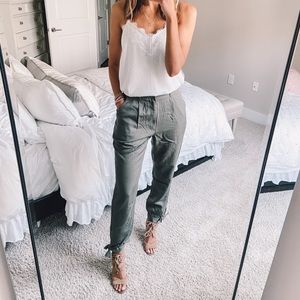 A&F Olive Joggers